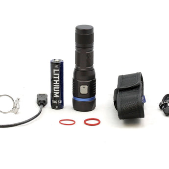 JETBeam C8 Pro Rechargeable Outdoor Flashlight - SST-40 N4 BC LED - 1200 Lumens - Includes 1 x 18650 or Uses 2 x CR123A