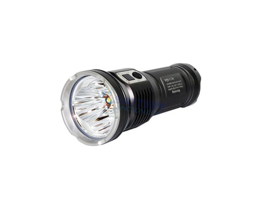 JETBeam DDR30 Rechargeable Digital Display Flashlight - 3 x CREE XM-L2 LEDs - 3300 Lumens - Uses 3 x 18650s or 6 x CR123As