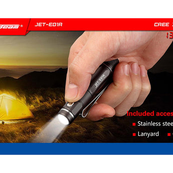 JETBeam E01R USB Rechargeable Flashlight - CREE XP-G2 LED - 138 Lumens - Uses 1 x AAA
