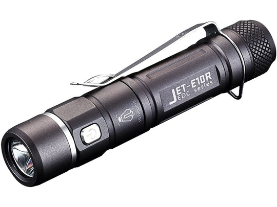 JETBeam E10R USB Rechargeable Flashlight - CREE XP-L HI LED - 650 Lumens - Uses 1 x AA or 1 x 14500