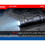 JETBeam E10R USB Rechargeable Flashlight - CREE XP-L HI LED - 650 Lumens - Uses 1 x AA or 1 x 14500