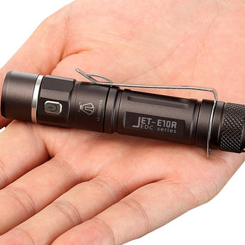 JETBeam E10R USB Rechargeable Flashlight - CREE XP-L HI LED - 650 Lumens - Uses 1 x AA or 1 x 14500
