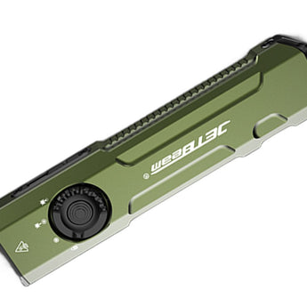 JETBeam E26 UV Kunai USB-C Rechargeable LED Flashlight - 2000 Lumens - Luminus SST40 - Uses Built-in 1700mAh Li-Poly Battery Pack - Military Grey, Military Green, Orange