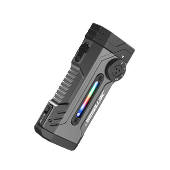Jetbeam E28 USB-C Rechargeable LED Flashlight - 3300 Lumens - Spot, Flood, RGB Sidelight, UV, and Green Laser - Includes 2 x 3500mAh 18650 - Green or Gray