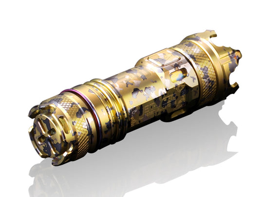 Jetbeam II PRO Ti LED Flashlight - CREE XP-L HI LED -  510 Lumens - Titanium Body - Uses 1x CR123A or 16340 - Yellow Camo
