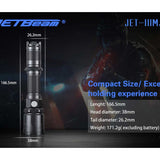 JETBeam IIIM Pro 2017 Version Tactical Flashlight - CREE XHP35 E2 LED - 1450 Lumens - Uses 1 x 18650 (Included) or 2 x CR123A