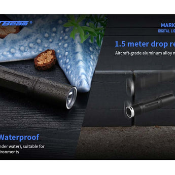 JETBeam Jet Mark 1 IBS EDC LED Flashlight - CREE XPL - 700 Lumens - Includes 1 x USB-C Rechargeable 14500