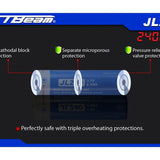 JETBeam JL240 18650 2400mAh 3.7V Protected Lithium Ion (Li-ion) Button Top Battery - Blister Pack