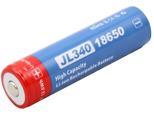 JETBeam JL340 18650 3400mAh 3.7V Protected Lithium Ion (Li-ion) Button Top Battery - Blister Pack