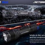 JETBeam M37 Max USB-C Rechargeable LED Flashlight - 5000 Lumens - CREE XHP70.3 HI - Includes 1 x 21700