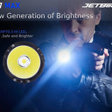 JETBeam M37 Max USB-C Rechargeable LED Flashlight - 5000 Lumens - CREE XHP70.3 HI - Includes 1 x 21700