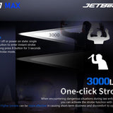 JETBeam M37 Max USB-C Rechargeable LED Flashlight - 5000 Lumens - CREE XHP70.3 HI - Includes 1 x 21700
