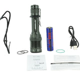 JETBeam M37 Pro USB-C Rechargeable LED Flashlight - CREE XHP50.3 - 3700 Lumens - Includes 1 x 21700 - Military Grey or Military Green