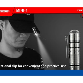 JETBeam Mini-1 Ti USB Rechargeable Titanium Keylight - CREE XP-G2 LED - 130 Lumens - Includes 1 x 10180