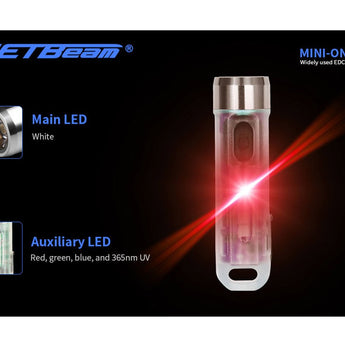 Jetbeam Mini One SC Rechargeable LED Keylight - 400 Lumens - Uses Built-in Li-ion Battery Pack