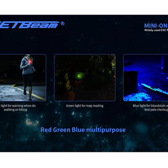 Jetbeam Mini One SC Rechargeable LED Keylight - 400 Lumens - Uses Built-in Li-ion Battery Pack