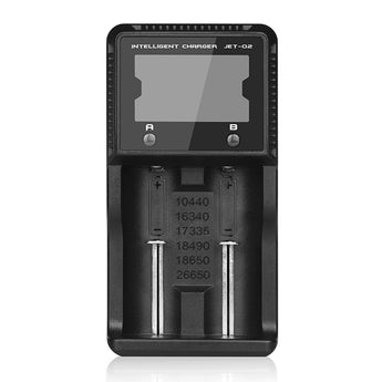 Jetbeam Q2 2-Channel Smart Charger for Li-ion, Ni-Cd, & NiMH Batteries