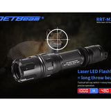 Jetbeam RRT-M2S White Laser Tactical Flashlight - 480 Lumens - Includes 1 x 5100mAh 21700