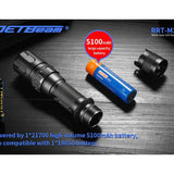 Jetbeam RRT-M2S White Laser Tactical Flashlight - 480 Lumens - Includes 1 x 5100mAh 21700