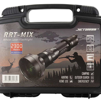 Jetbeam RRT-M1X White Laser Searchlight - 480 Lumens - Includes 1 x 5100mAh 21700