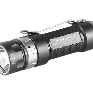 JETBeam RRT01 Raptor Tactical LED Flashlight - CREE XP-L or Nichia 219C - 950 Lumens - Includes 1 x 18350 - Optional Extender Kit