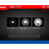 JETBeam SE-A01 Everyday Carry Flashlight - CREE XP-G LED - 130 Lumens - Uses 1 x AAA