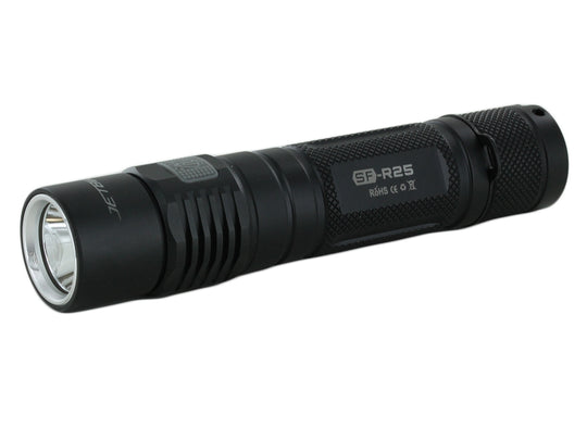 JETBeam SF-R25 USB Rechargeable Flashlight - CREE XP-L LED - 1080 Lumens - Uses 1 x 18650 or 2 x CR123A