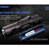 JETBeam TH10R USB-C Rechargeable LED Flashlight - CREE XHP35 - 2000 Lumens - Includes 1 x 18650