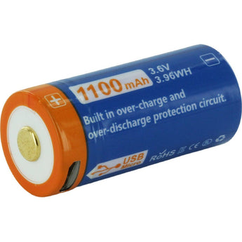 JETBeam 18350 1100mAh 3.6V Protected Lithium Ion (Li-ion) Button Top Battery