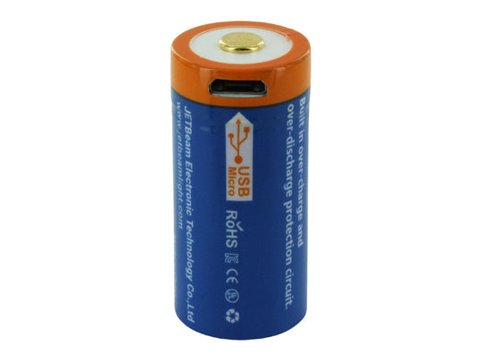JETBeam 18350 1100mAh 3.6V Protected Lithium Ion (Li-ion) Button Top Battery