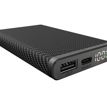 Klarus K5 10000mAh Waterproof Power Bank - Dual USB Ports - Carbon Fiber Build with Digital Screen