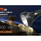 Acebeam K75 2.0 Ultra-High Performance Handheld Searchlight - LUMINUS SBT-90.2 - 6300 Lumens - Uses 4 x 18650