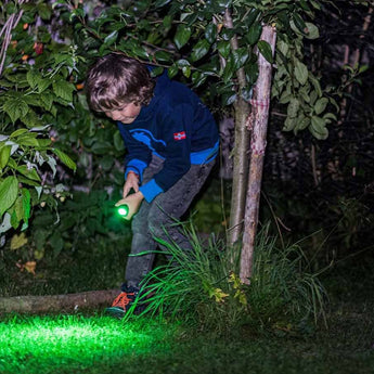 Ledlenser KidBeam4 LED Flashlight - 70 Lumens - Uses 2 x AAA - Dinosaur Green or Rainbow Purple