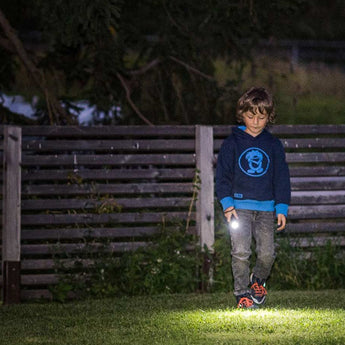 Ledlenser KidBeam4 LED Flashlight - 70 Lumens - Uses 2 x AAA - Dinosaur Green or Rainbow Purple