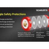 Klarus UR70 16340 - Protections Slide