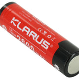 Klarus 18650 2600mAh 3.7V Lithium Ion (Li-ion) Protected Button Top Battery - Plastic Box (18650BAT-26)
