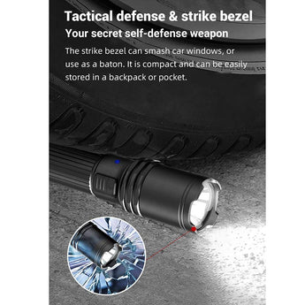 Klars A1 Pro USB-C Rechargeable LED Flashlight - CREE XP-L2 - 1300 Lumens - Includes 1 x 18650