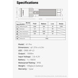 Klars A1 Pro USB-C Rechargeable LED Flashlight - CREE XP-L2 - 1300 Lumens - Includes 1 x 18650