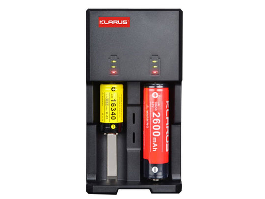 Klarus C2 Charger - 2 bay charger and powerbank - For use with Li-ion, NiMH, NiCd Batteries