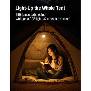Klarus CL5 USB-C Rechargeable LED Micro Lantern - 650 Lumens - Uses Built-in 1200mAh Li-ion Battery Pack - Black or White