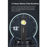 Klarus E5 USB-C Rechargeable EDC LED Flashlight - 470 or 600 Lumens - Uses Built-in 450mAh Li-ion Battery Pack - Multiple Color Options