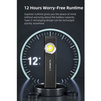 Klarus E5 USB-C Rechargeable EDC LED Flashlight - 470 or 600 Lumens - Uses Built-in 450mAh Li-ion Battery Pack - Multiple Color Options