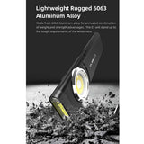 Klarus E5 USB-C Rechargeable EDC LED Flashlight - 470 or 600 Lumens - Uses Built-in 450mAh Li-ion Battery Pack - Multiple Color Options