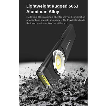 Klarus E5 USB-C Rechargeable EDC LED Flashlight - 470 or 600 Lumens - Uses Built-in 450mAh Li-ion Battery Pack - Multiple Color Options