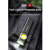 Klarus E5 USB-C Rechargeable EDC LED Flashlight - 470 or 600 Lumens - Uses Built-in 450mAh Li-ion Battery Pack - Multiple Color Options