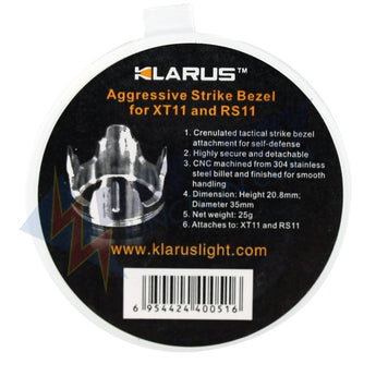 Klarus Extended Strike Bezel for RS11, XT12, & XT11 Flashlights
