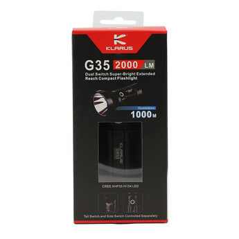 Klarus G35 LED Search Light - CREE XHP35 HI D4 LED - 2000 Lumens - Uses 3 x 18650 or 1 x 18650 or 2 x CR123A