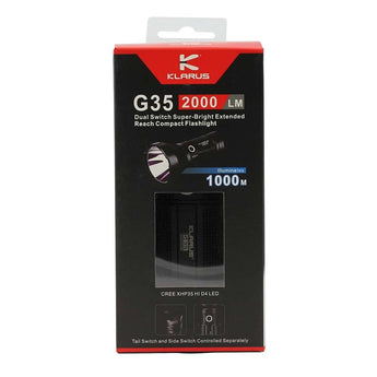 Klarus G35 LED Search Light - CREE XHP35 HI D4 LED - 2000 Lumens - Uses 3 x 18650 or 1 x 18650 or 2 x CR123A
