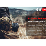 Klarus G35 LED Search Light - Dimensions Slide