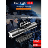 Klarus GL4 USB-C Rechargeable LED Weapon Light - Luminus SST-70 - 3300 Lumens - Includes 1 x 21700